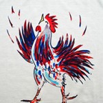 Little Rooster short sleeve T-shirt. Color: November white Original drawing of Iren’s gorgeous chicks on  light and durable Vapor T-shirts, moisture wicking and fast drying, perfect for sports or everyday use. Spun poly with the feel of cotton. Machine wash.
